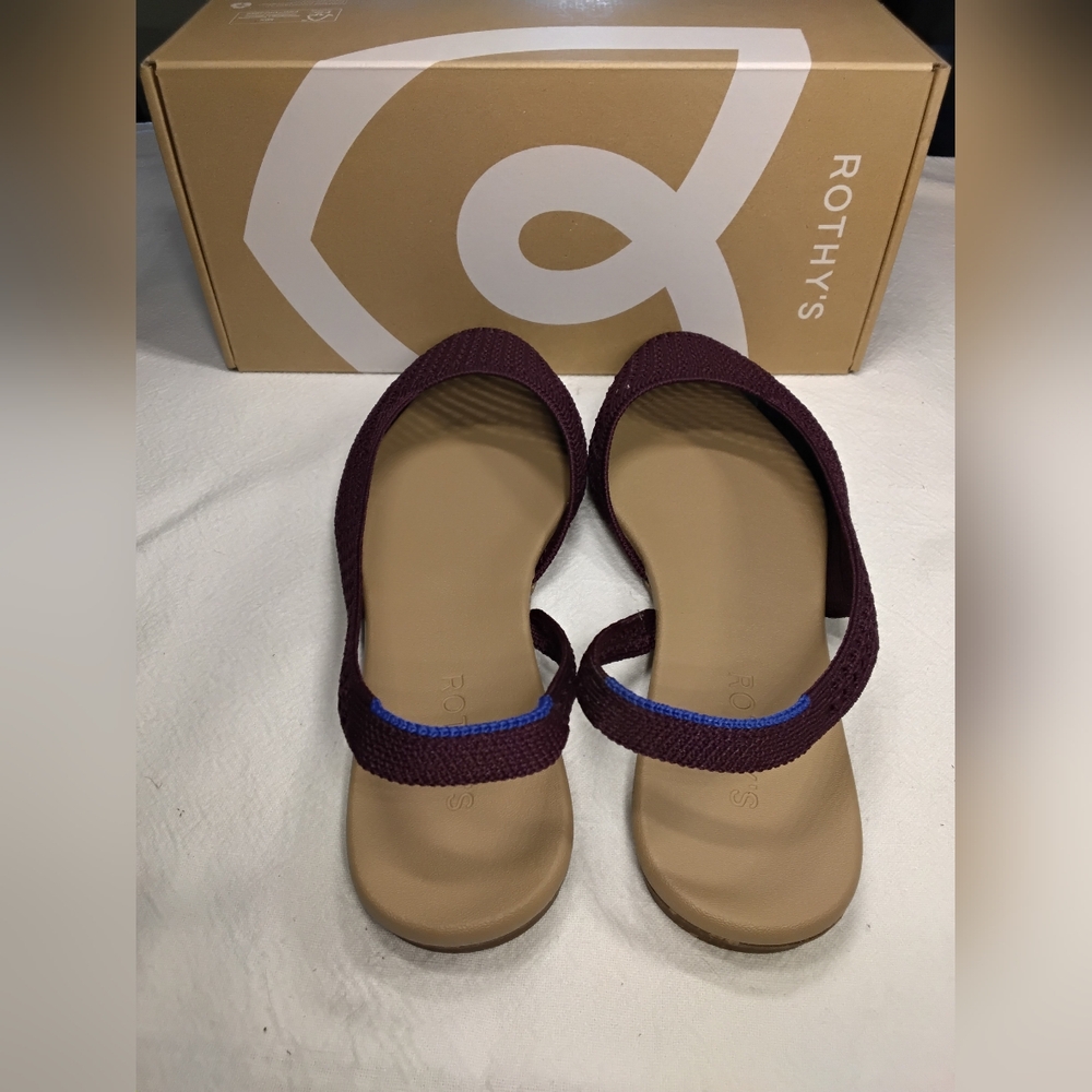 Rothy's The Almond Slingback in Plum Mesh - Picture 3 of 5
